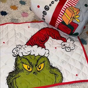 Festive Grinch Holiday Quilt Set of 3